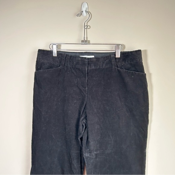 JOSEF Retro Wide Boot Leg Corduroy Jeans 100% Cotton Black Size 12 - Picture 8 of 8